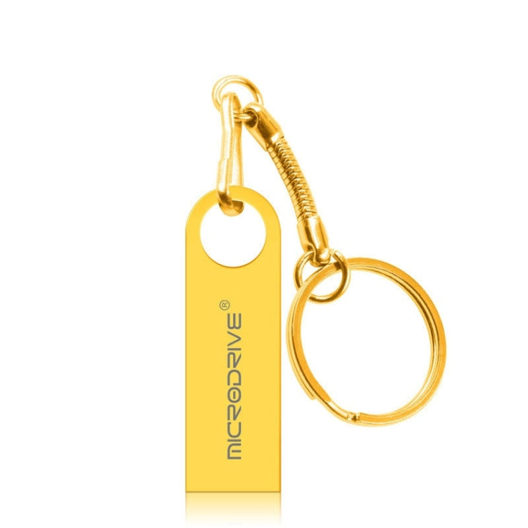 MicroDrive 16GB USB 2.0 Metal Waterproof High Speed U Disk(Gold)