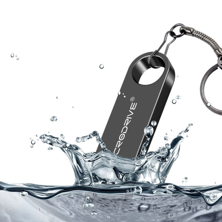 MicroDrive 64GB USB 2.0 Metal Waterproof High Speed U Disk(Black)