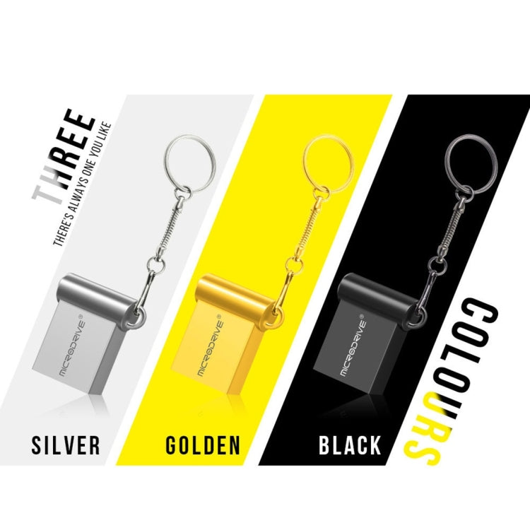 MicroDrive 32GB USB 2.0 Metal Mini USB Flash Drives U Disk (Black)