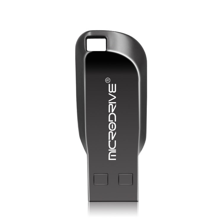 MicroDrive 16GB USB 2.0 Creative Rotate Metal U Disk (Black)
