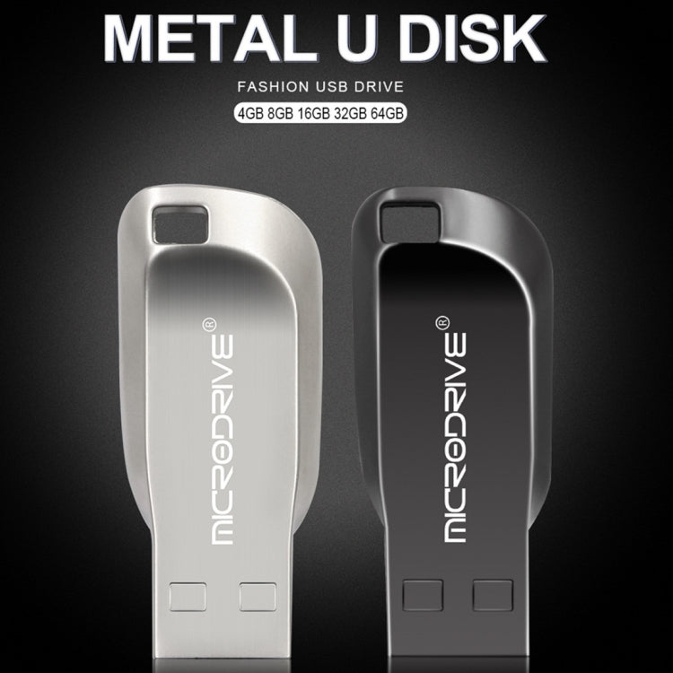 MicroDrive 16GB USB 2.0 Creative Rotate Metal U Disk (Black)
