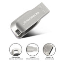 MicroDrive 16GB USB 2.0 Creative Rotate Metal U Disk (Grey)