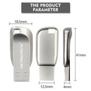 MicroDrive 32GB USB 2.0 Creative Rotate Metal U Disk (Grey)