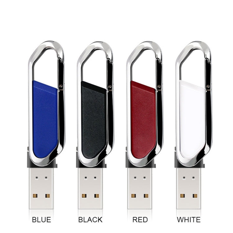 MicroDrive 32GB USB 2.0 Creative Carabiner Metal USB Flash Drives U Disk (White)