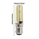 10 PCS BA15D 7W 152LED 3014 SMD 600-700 LM Warm White Dimmable Silicone LED Corn Bulbs, AC 110V