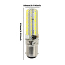 10 PCS BA15D 7W 152LED 3014 SMD 600-700 LM Cold White Dimmable Silicone LED Corn Bulbs, AC 220V