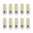 10 PCS G4 7W 152 LEDs 3014 SMD 600-700 LM Warm White Dimmable Silicone LED Corn Bulbs, AC 110V