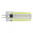 10 PCS G4 7W 152 LEDs 3014 SMD 600-700 LM Cold White Dimmable Silicone LED Corn Bulbs, AC 220V