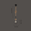 YWXLight Milimalist Wrought Iron Art Handmade Hemp Rope Weaving Frame Ceiling Light Pendant Lamp for Restaurant Bar Cafe House