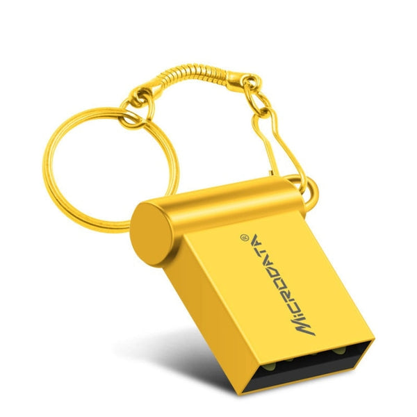MiCRODATA 32GB USB 2.0 Computer Car Two-use Mini U Disk (Gold)
