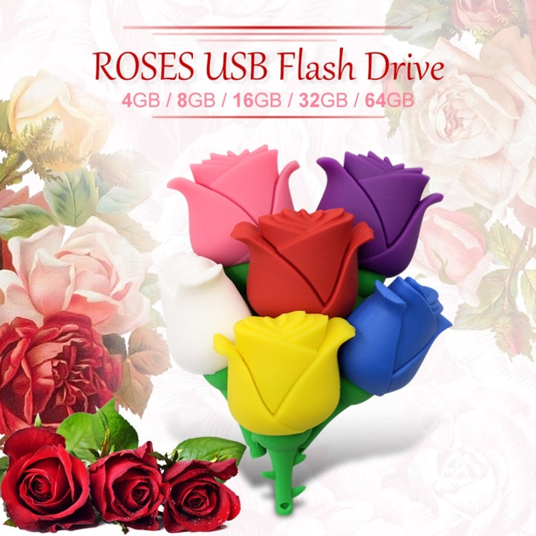 MicroDrive 8GB USB 2.0 Creative Rose U Disk (Blue)