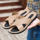 Casual Fashion Beach Sandals Slippers for Men (Color:Khaki Size:41)