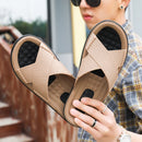 Casual Fashion Beach Sandals Slippers for Men (Color:Khaki Size:41)