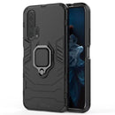 PC + TPU Shockproof Protective Case for Huawei Honor 20 Pro, with Magnetic Ring Holder (Black)