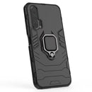 PC + TPU Shockproof Protective Case for Huawei Honor 20 Pro, with Magnetic Ring Holder (Black)