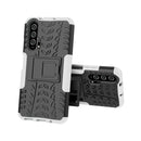 Tire Texture TPU+PC Shockproof Case for Huawei Honor 20 Pro, with Holder (White)