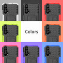 Tire Texture TPU+PC Shockproof Case for Huawei Honor 20 Pro, with Holder (White)