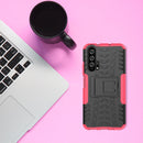 Tire Texture TPU+PC Shockproof Case for Huawei Honor 20 Pro, with Holder (White)