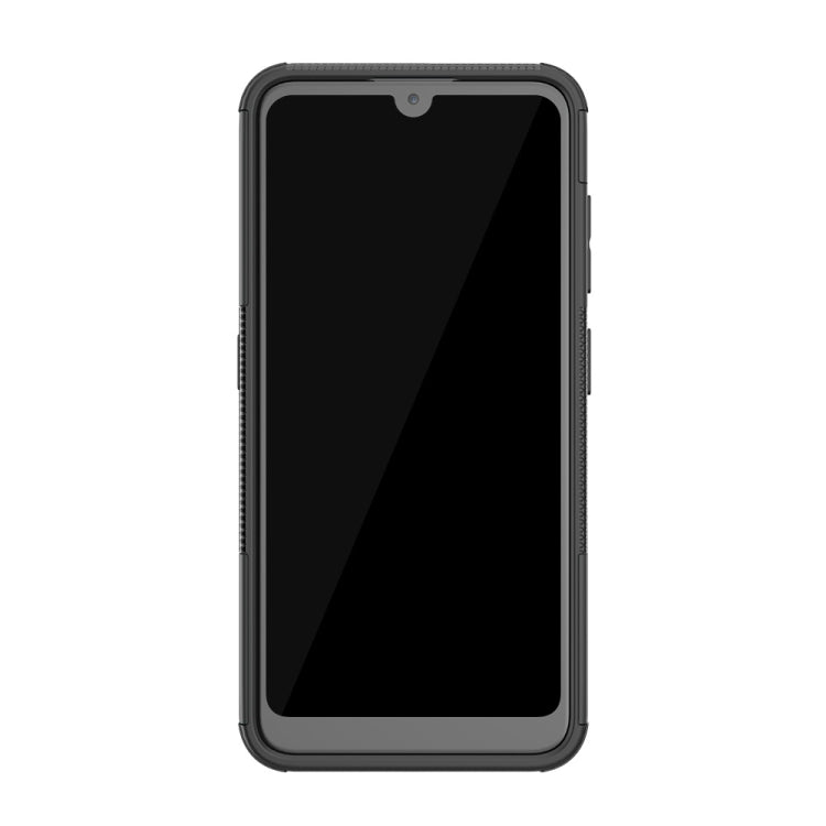 Tire Texture TPU+PC Shockproof Case for Nokia 3.2, with Holder (Black)