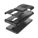 Tire Texture TPU+PC Shockproof Case for Nokia 3.2, with Holder (Black)