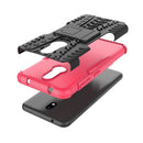 Tire Texture TPU+PC Shockproof Case for Nokia 3.2, with Holder (Pink)