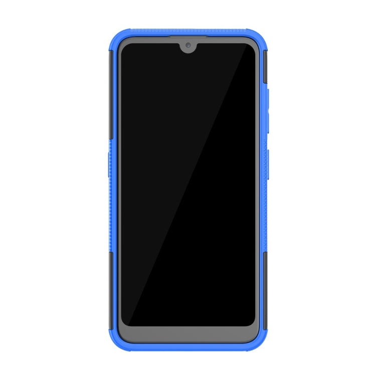 Tire Texture TPU+PC Shockproof Case for Nokia 3.2, with Holder (Blue)