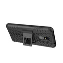 Tire Texture TPU+PC Shockproof Case for Nokia 4.2, with Holder (Black)