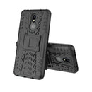 Tire Texture TPU+PC Shockproof Case for Nokia 4.2, with Holder (Black)
