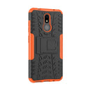 Tire Texture TPU+PC Shockproof Case for Nokia 4.2, with Holder (Orange)
