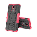 Tire Texture TPU+PC Shockproof Case for Nokia 4.2, with Holder (Pink)
