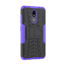 Tire Texture TPU+PC Shockproof Case for Nokia 4.2, with Holder (Purple)