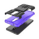 Tire Texture TPU+PC Shockproof Case for Nokia 4.2, with Holder (Purple)