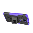 Tire Texture TPU+PC Shockproof Case for Nokia 4.2, with Holder (Purple)