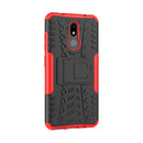 Tire Texture TPU+PC Shockproof Case for Nokia 4.2, with Holder (Red)