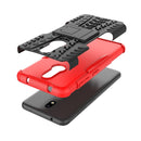 Tire Texture TPU+PC Shockproof Case for Nokia 4.2, with Holder (Red)