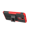 Tire Texture TPU+PC Shockproof Case for Nokia 4.2, with Holder (Red)