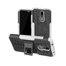 Tire Texture TPU+PC Shockproof Case for Nokia 4.2, with Holder (White)