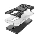 Tire Texture TPU+PC Shockproof Case for Nokia 4.2, with Holder (White)