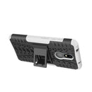 Tire Texture TPU+PC Shockproof Case for Nokia 4.2, with Holder (White)