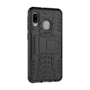 Tire Texture TPU+PC Shockproof Case for Galaxy A20e / A10e, with Holder (Black)