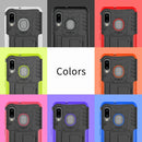 Tire Texture TPU+PC Shockproof Case for Galaxy A20e / A10e, with Holder (Black)