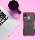 Tire Texture TPU+PC Shockproof Case for Galaxy A20e / A10e, with Holder (Black)