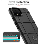 Shockproof Protector Cover Full Coverage Silicone Case for Google Pixel 4 (Black)