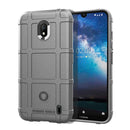 Shockproof Protector Cover Full Coverage Silicone Case for Nokia 2.2 (Grey)