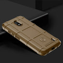 Shockproof Protector Cover Full Coverage Silicone Case for Nokia 2.2 (Brown)