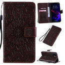 Pressed Printing Sunflower Pattern Horizontal Flip PU Leather Case for iPhone 11, with Holder & Card Slots & Wallet & Lanyard