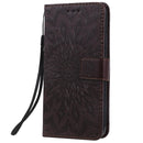 Pressed Printing Sunflower Pattern Horizontal Flip PU Leather Case for iPhone 11, with Holder & Card Slots & Wallet & Lanyard