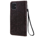 Pressed Printing Sunflower Pattern Horizontal Flip PU Leather Case for iPhone 11, with Holder & Card Slots & Wallet & Lanyard