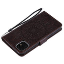 Pressed Printing Sunflower Pattern Horizontal Flip PU Leather Case for iPhone 11, with Holder & Card Slots & Wallet & Lanyard