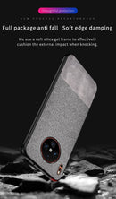 For Huawei Mate 30 Pro Shockproof Splicing PU + Cloth Texture PC + TPU Protective Case (Brown)